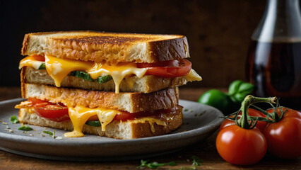 Grilled Cheese and Tomato Sandwich Perfection