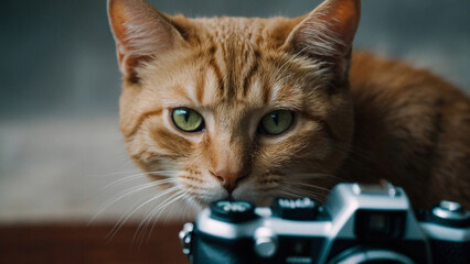 A Cat Looking Into the Camera