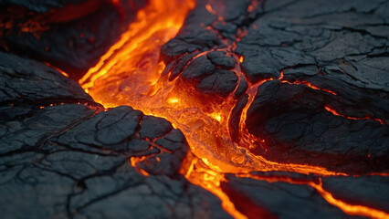 A Close-Up of a Magma Vein