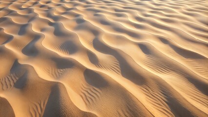 Natural Sand Texture with Wind-Created Ripples, Desert Landscape