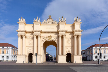 Obraz premium Brandenburg Gate - German: Brandenburger Tor on the Luisenplatz in Potsdam