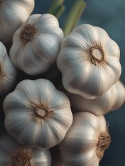 Garlic bunch on table