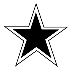 Black and white star