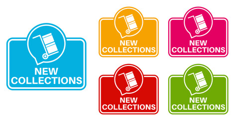 set vector Sale banner banner new collections label design template illustration