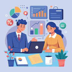 "Financial Advisor Assisting Client with Planning and Financial Data"