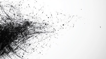 Black and white abstract scribbles with ample copy space in the bottom half.