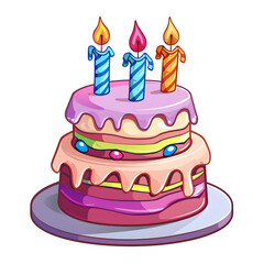 birthday cake with candles