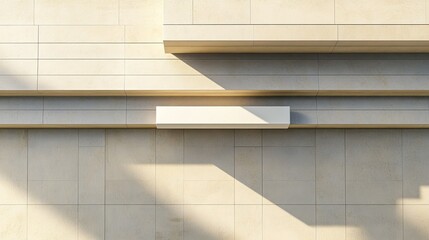 Obraz premium Architectural podium viewed from above, featuring clean lines and copy space