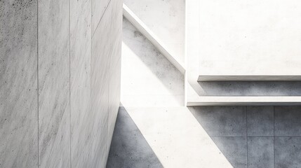 Obraz premium Architectural podium viewed from above, featuring clean lines and copy space