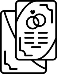 Wedding invitation icon