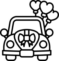 Wedding car icon