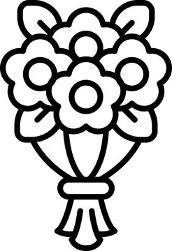 Flower bouquet icon