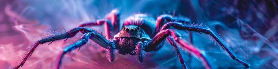 spider against fog.