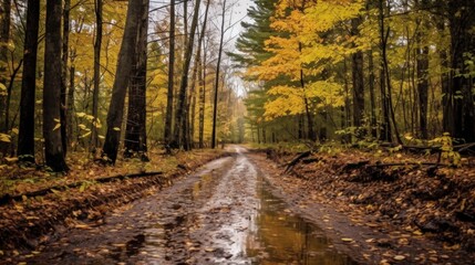 Fototapeta premium Autumn Forest Path