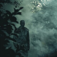 Fototapeta premium zombies in the fog.