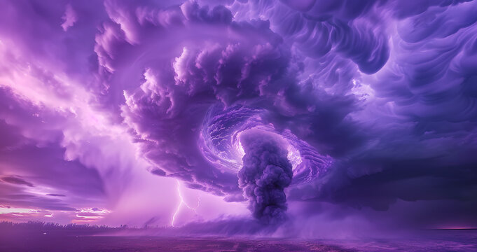 a purple cloud tornado