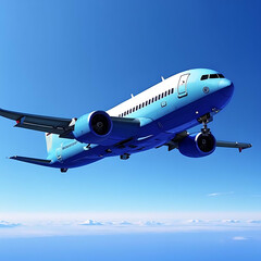 Obraz premium Airplane in the sky, plane in the sky, plane, sky, travelling by plane, plane travelling 