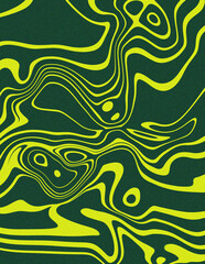 Green covers abstract geometric background. Liquid dynamic grainy texture. Fluid marble texture.