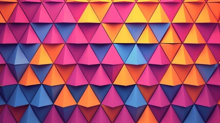 Fototapeta premium Stunning Geometric Triangle Background Vector: A Visual Symphony of Shapes and Colors. Explore the Fascinating World of Geometric Patterns and Their Creative Potential.
