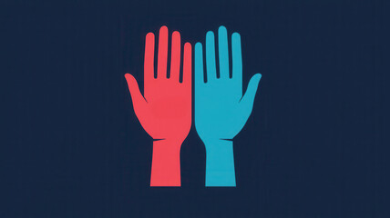 Fototapeta premium World Mental Health Day logo with American colors, world mental health day symbol