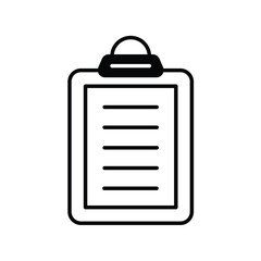 clipboard glyph icon with white background vector stock illustration