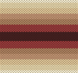 Texture of knitting Pattern Embroidery. Detailed Warming color Geometric Vector Illustration Background for Textile Print Design