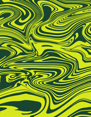 Green covers abstract geometric background. Liquid dynamic grainy texture. Fluid marble texture.