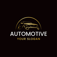 Minimalist Luxury SUV Car Logo Vector Illustration