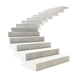 stairs to success isolated on transparent white background, clipping path