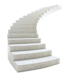 stairs to success isolated on transparent white background, clipping path