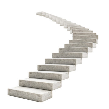 stairs to success isolated on transparent white background, clipping path