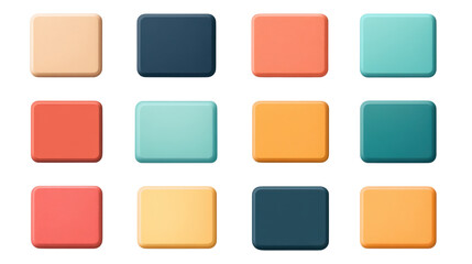 Colorful square tiles arranged in a grid, showcasing a vibrant palette for design and decoration inspiration.