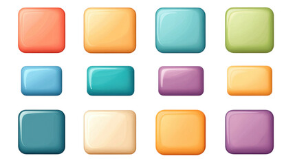 A vibrant collection of colorful, glossy squares arranged in a grid, perfect for backgrounds or graphic designs.