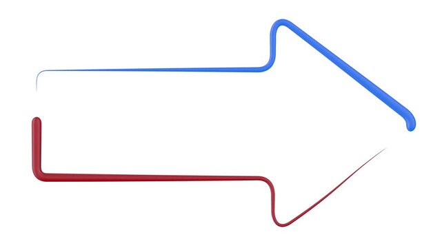 arrow on white background. Isolated 3D illustration