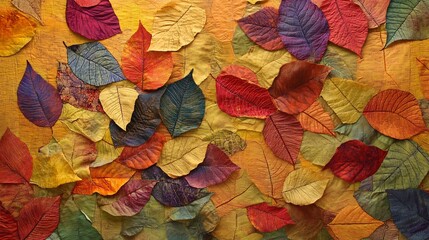 Autumnal Tapestry of Fabric Leaves