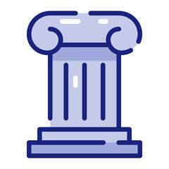Classical architectural pillar icon