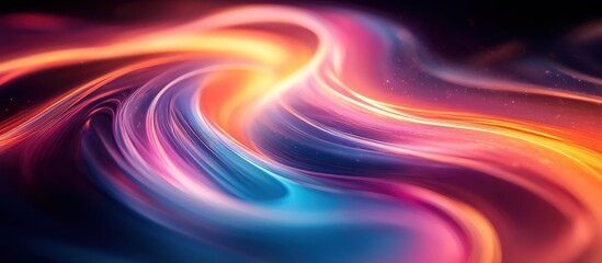 Obraz premium Abstract Colorful Swirling Light Patterns in Motion - Vibrant and Dynamic Digital Art Background