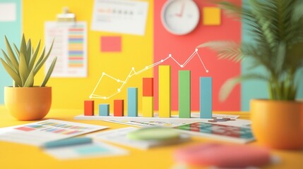 Finance Teaching Techniques, instructional finance visuals, 3D illustration