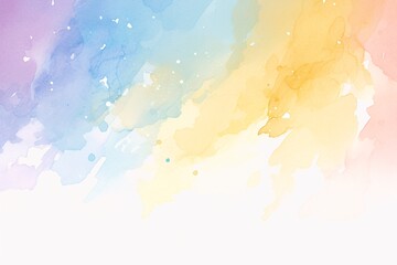 Obraz premium 濡れた画用紙に溶ける水彩画のような絵具