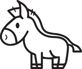 Horse icon symbol vector image Illustration