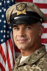 Happy Veterans Day with American flags as well as the awesome background