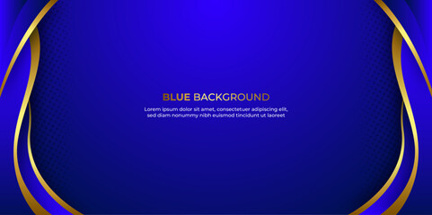 Blue abstract background Curves and lines use for banner, cover, poster, wallpaper, design with space for text
