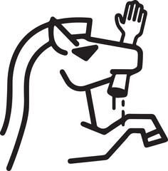 Horse icon symbol vector image Illustration