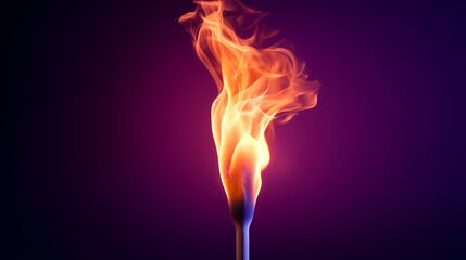Match burning creative illustration