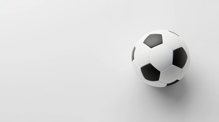 Obraz premium Football ball with realistic black and white color, isolated on transparent background