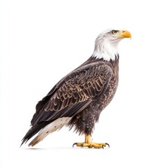 Obraz premium Stock photo of an bald eagle isolated on transparent background