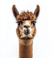 Taking a closeup of a llama or alpaca's face on a transparent background