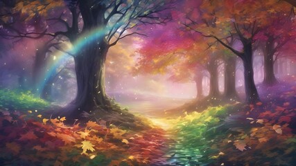 Fototapeta premium Rainbow Forest 