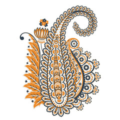 Vector paisley pattern. Vintage flowers Decorative ornament card, invitation, web design