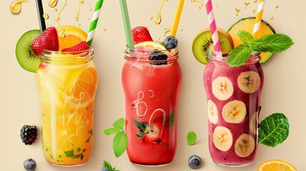 Photo of a delicious looking fruit smoothie.
